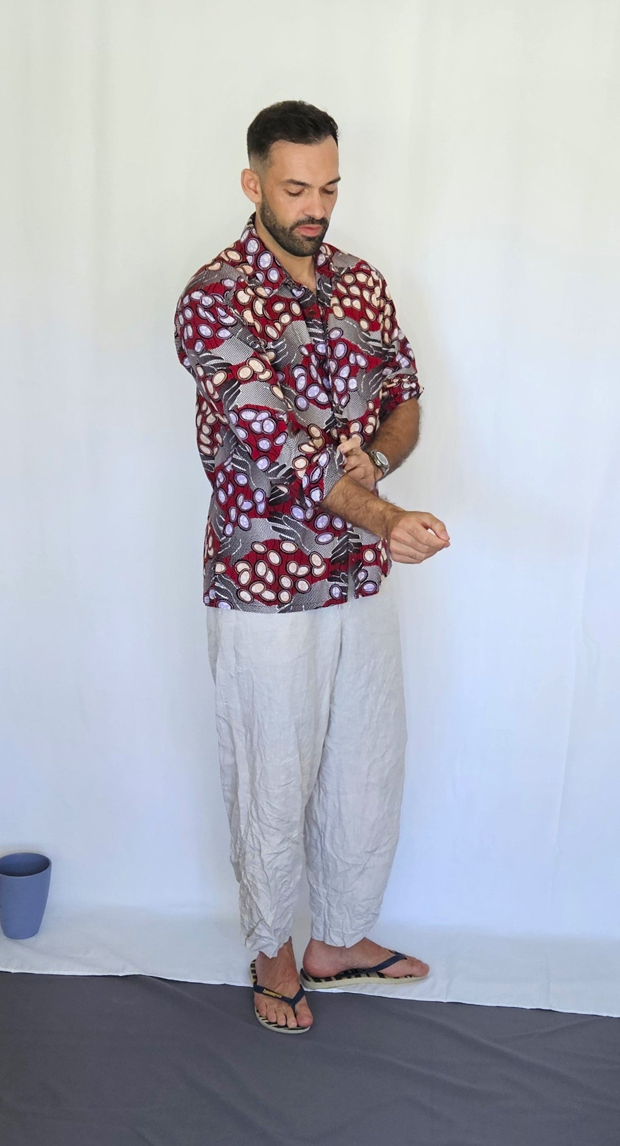 Button-up shirt - African textile