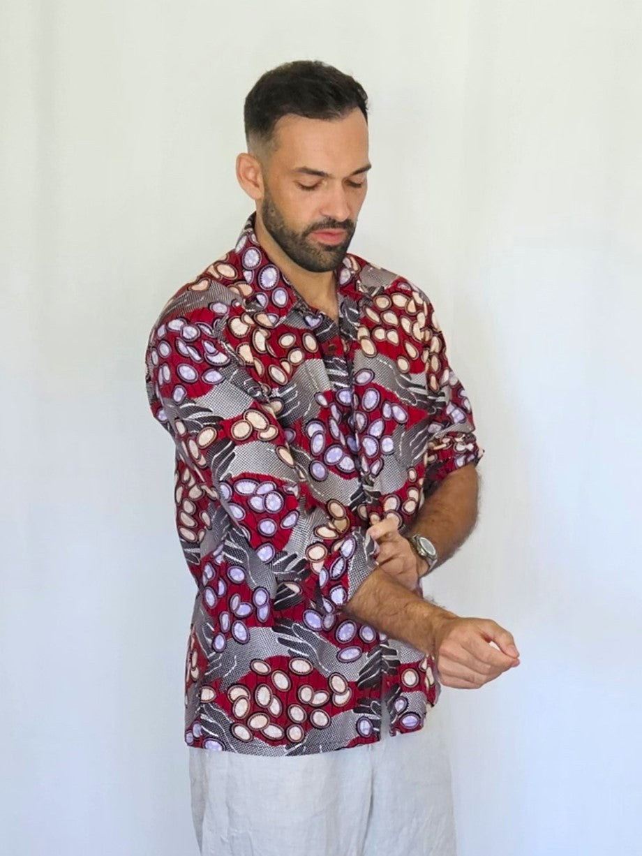 Button-up shirt - African textile