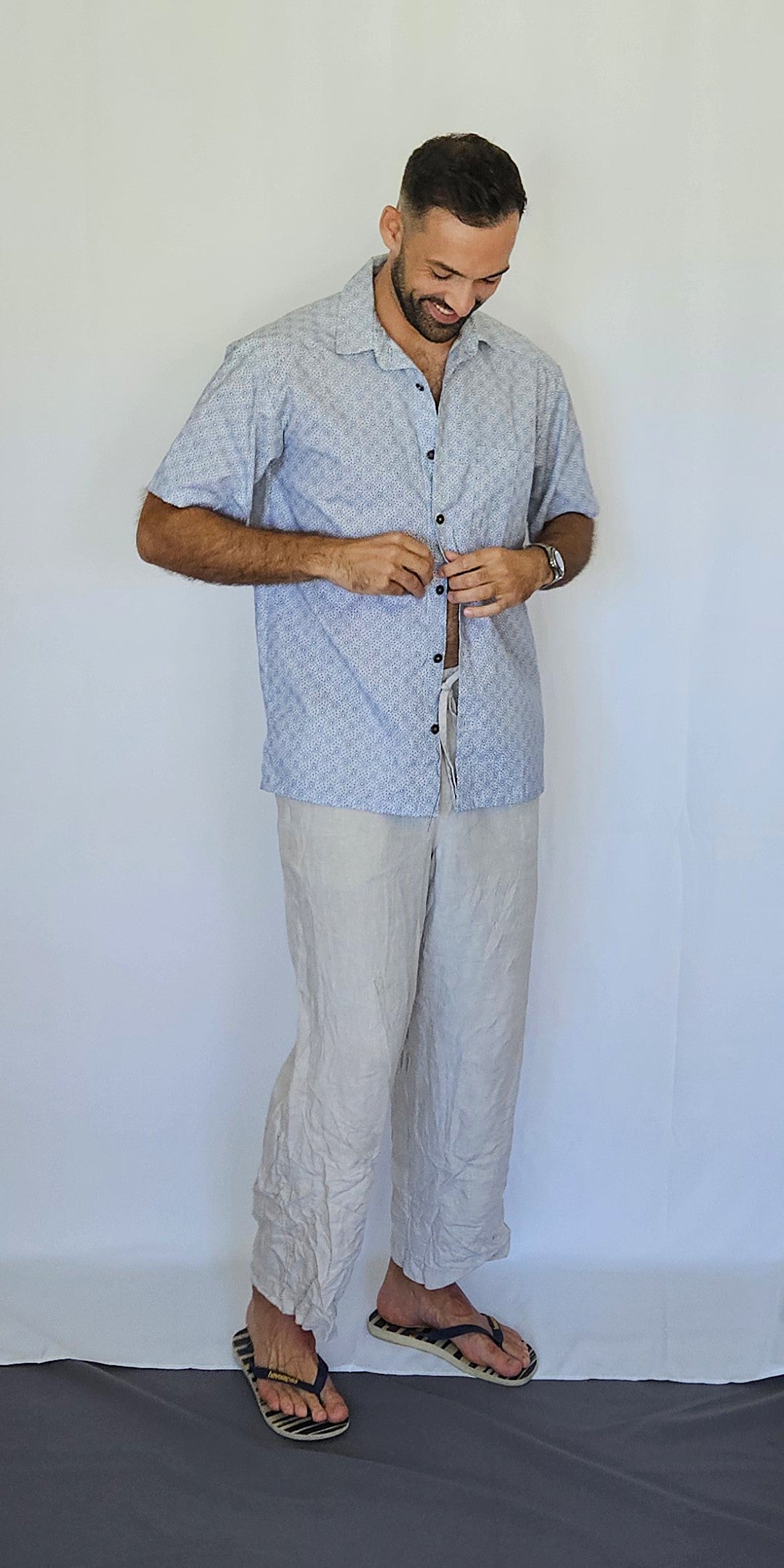Button-up shirt - Shweshwe textile