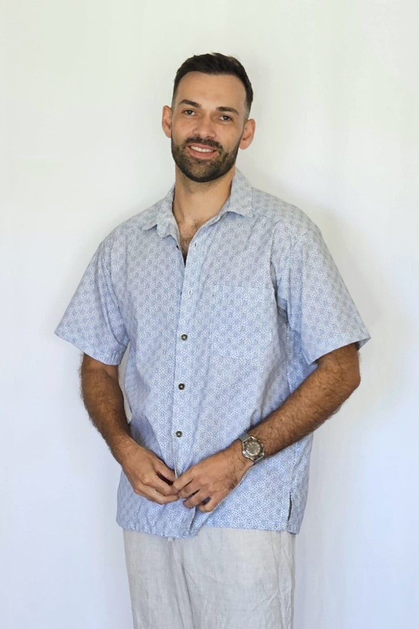 Button-up shirt - Shweshwe textile