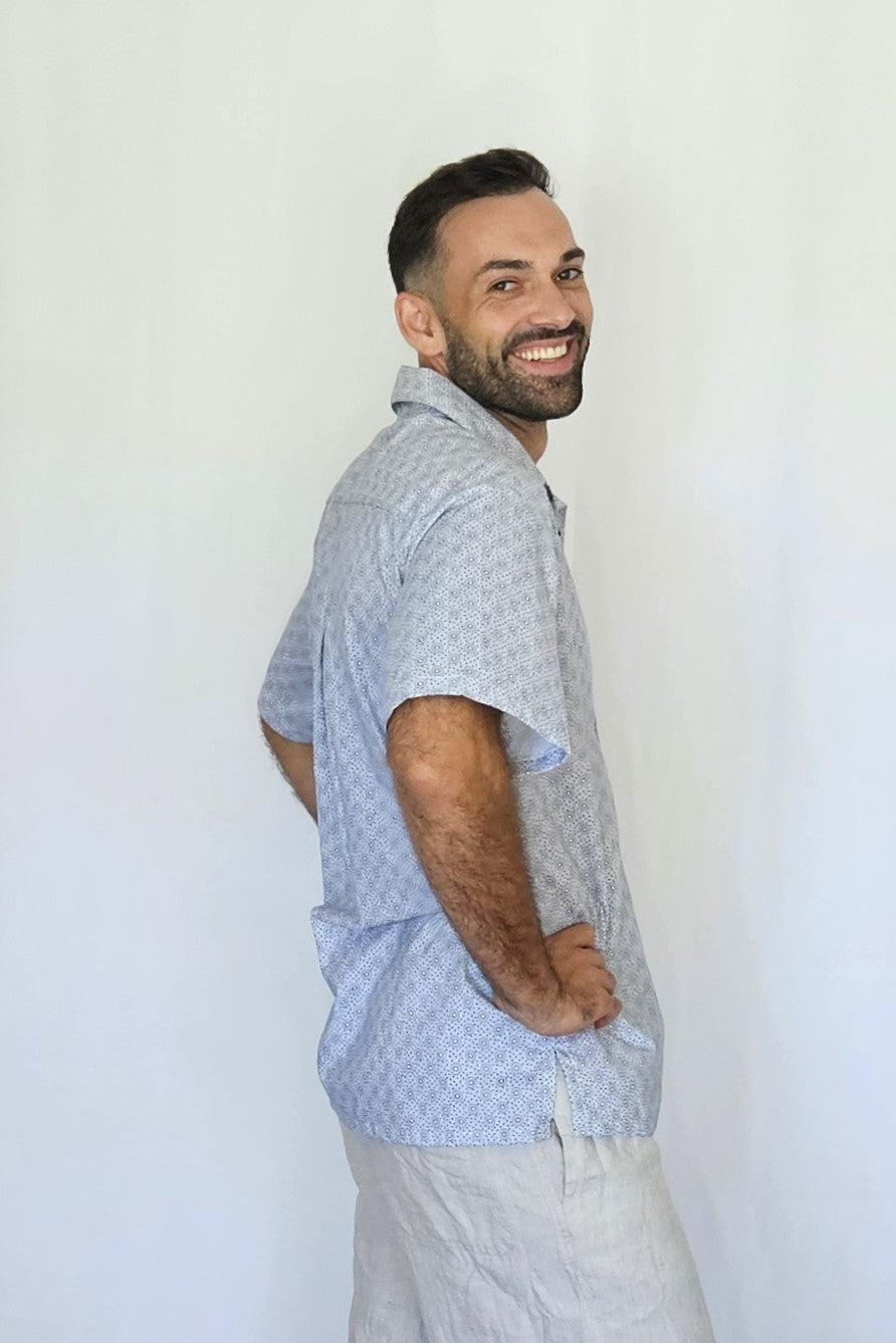 Button-up shirt - Shweshwe textile