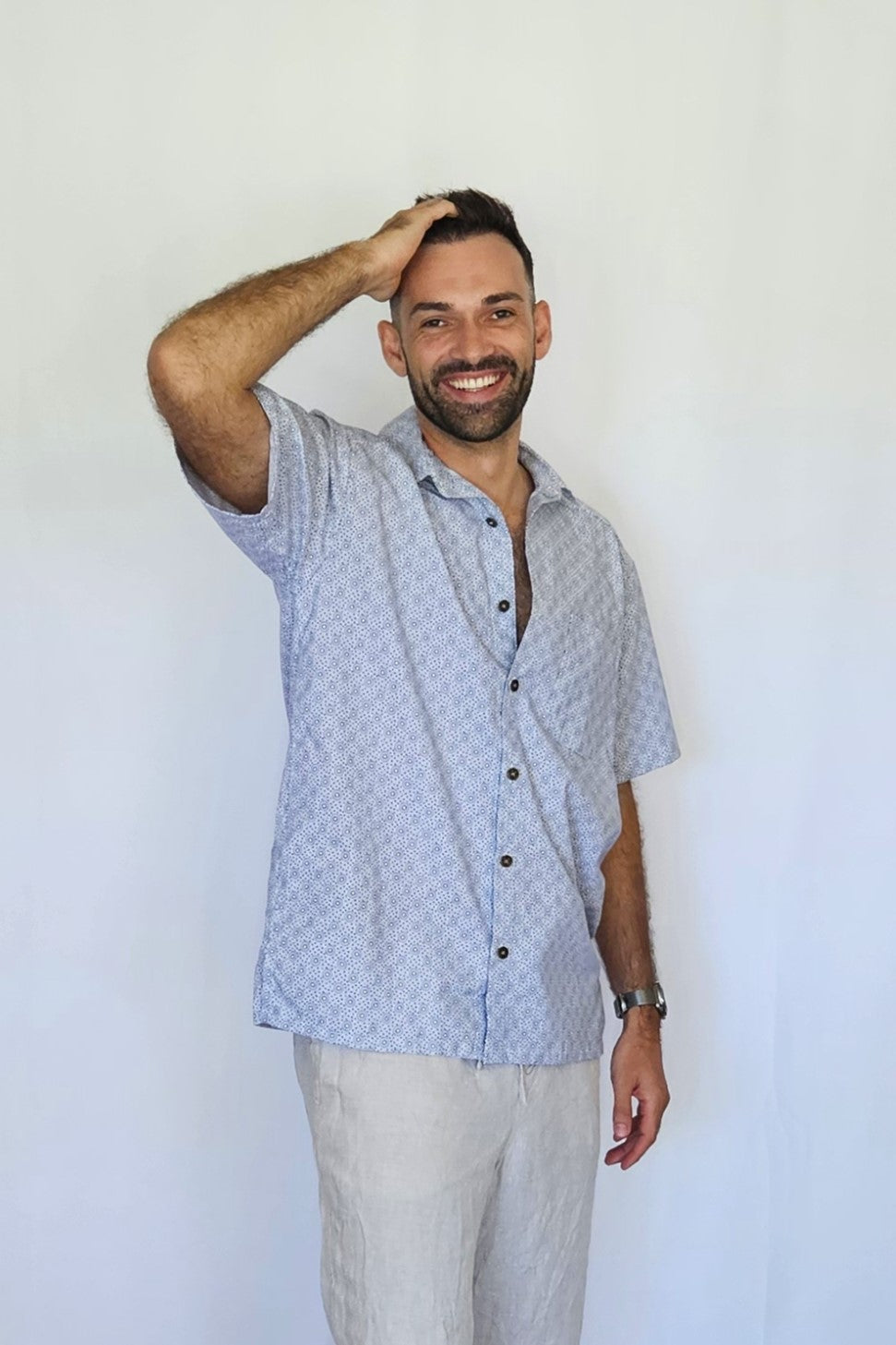 Button-up shirt - Shweshwe textile