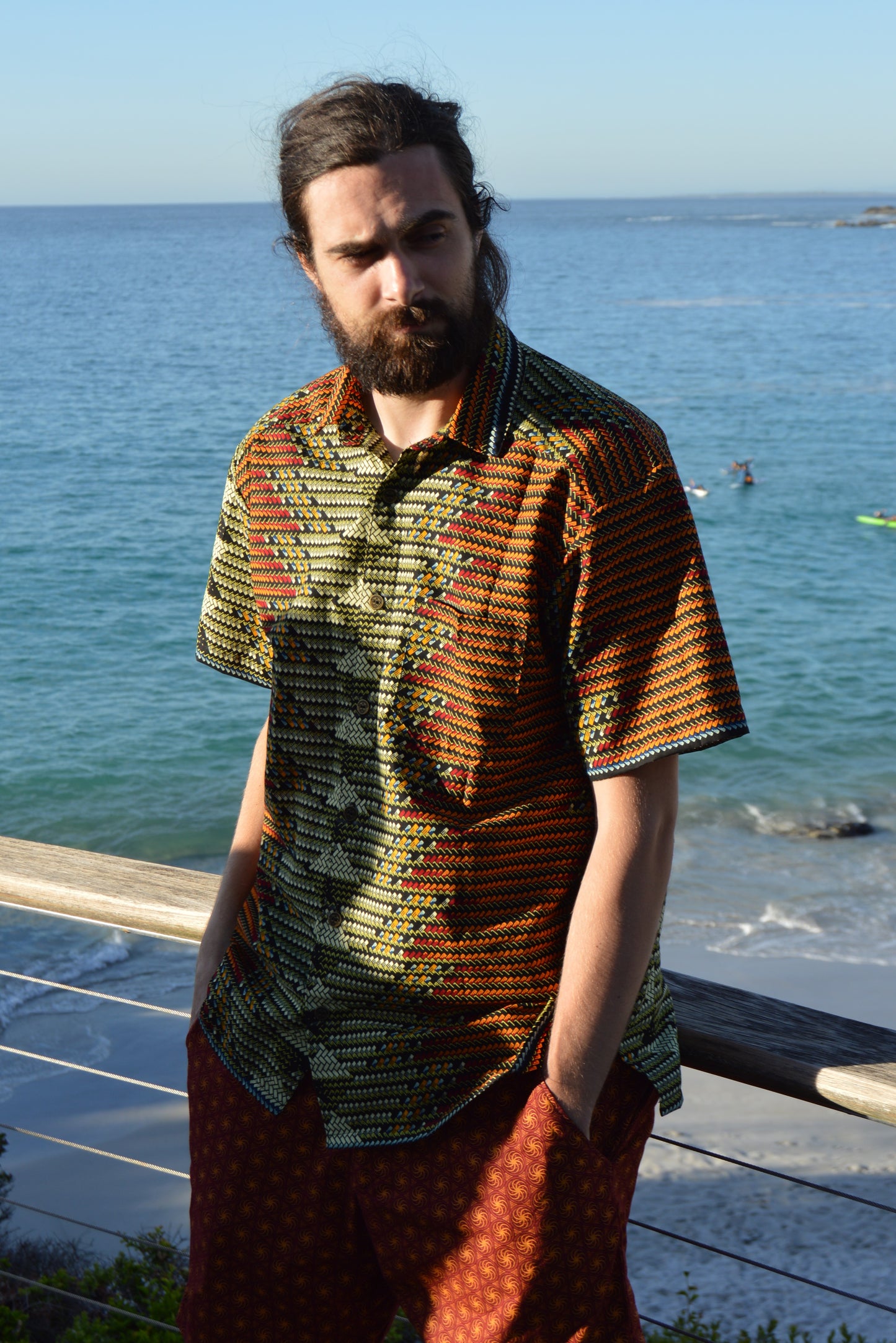 Button-up shirt - African textile
